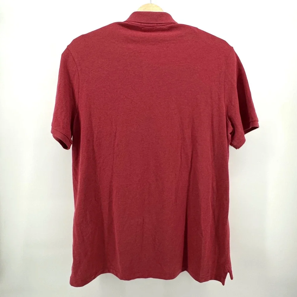 Polo Ralph Lauren Mens XL Classic Fit Heathered Red Cotton Pique Polo Shirt